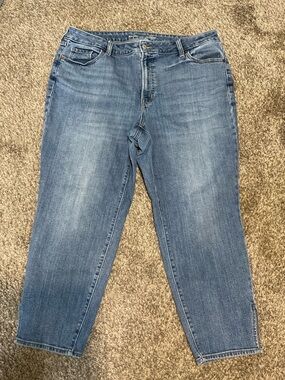Old Navy O. G. Straight  High-Rise Cropped Side Split Jeans Size 20